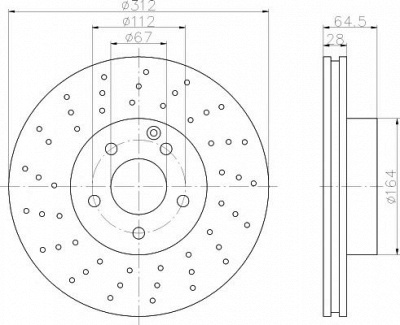 HELLA PAGID 8dd355121251 -  Тормозной диск